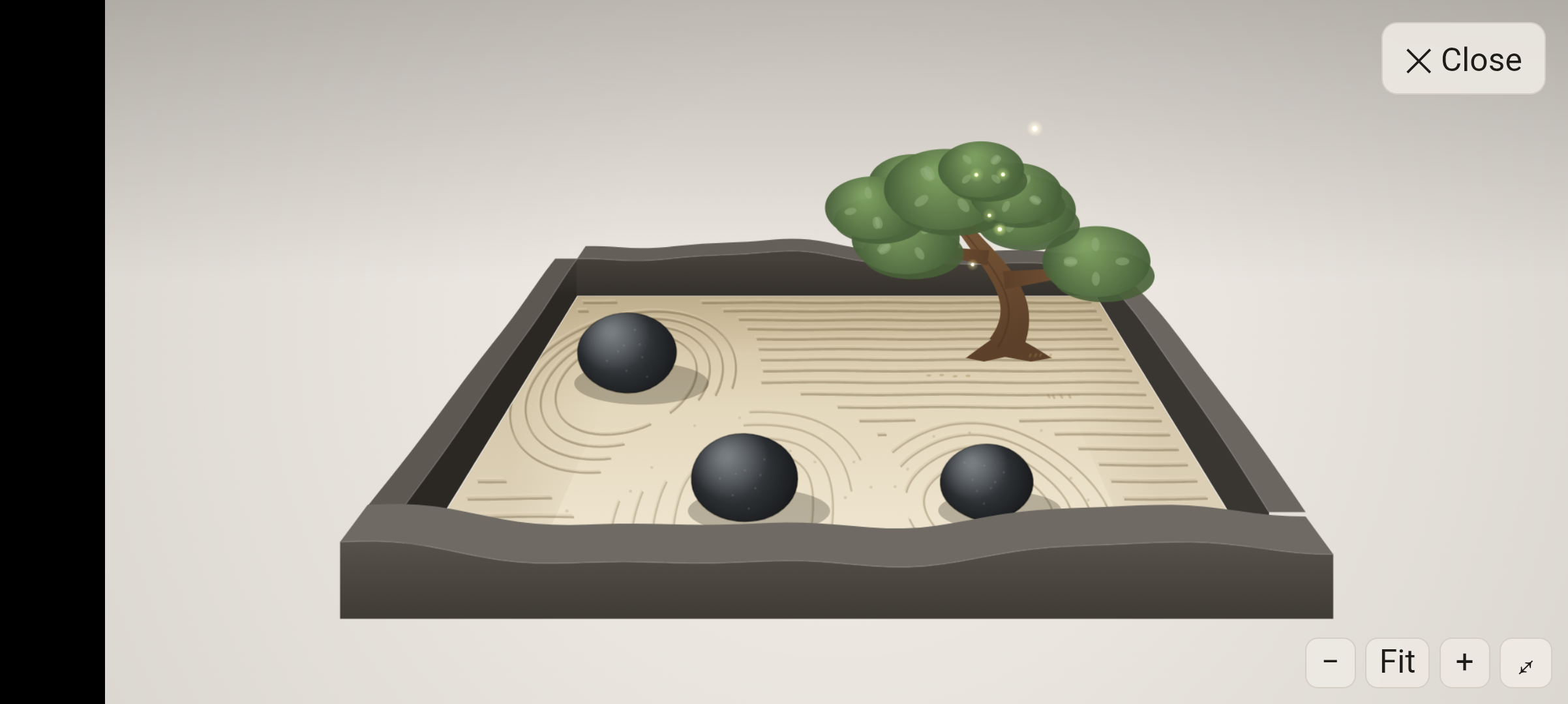 The zen garden balance visualisation in Ethos